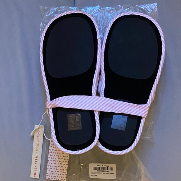 Love shack fancy x Roller Rabbit Pink Patterned Slippers limited edition - Picture 2 of 2
